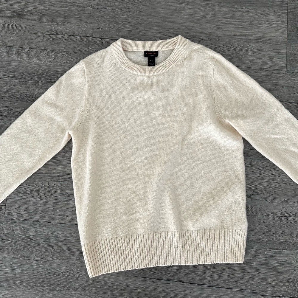 Crewcuts Kids' cashmere crewneck sweater (6/7) white